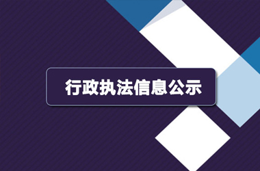 行政执法信息公示